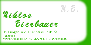 miklos bierbauer business card